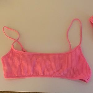 Triangl pink bikini set